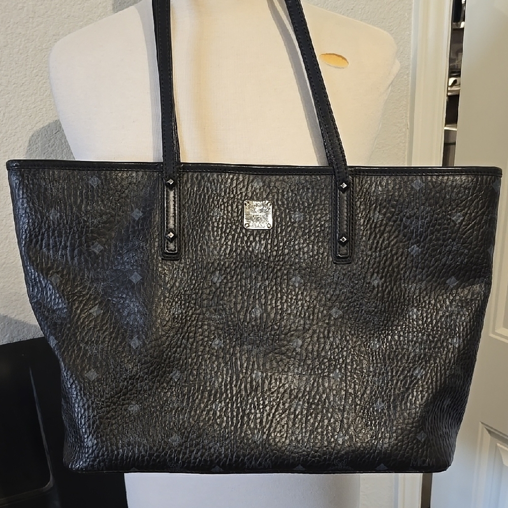 MCM Black Textured Tote